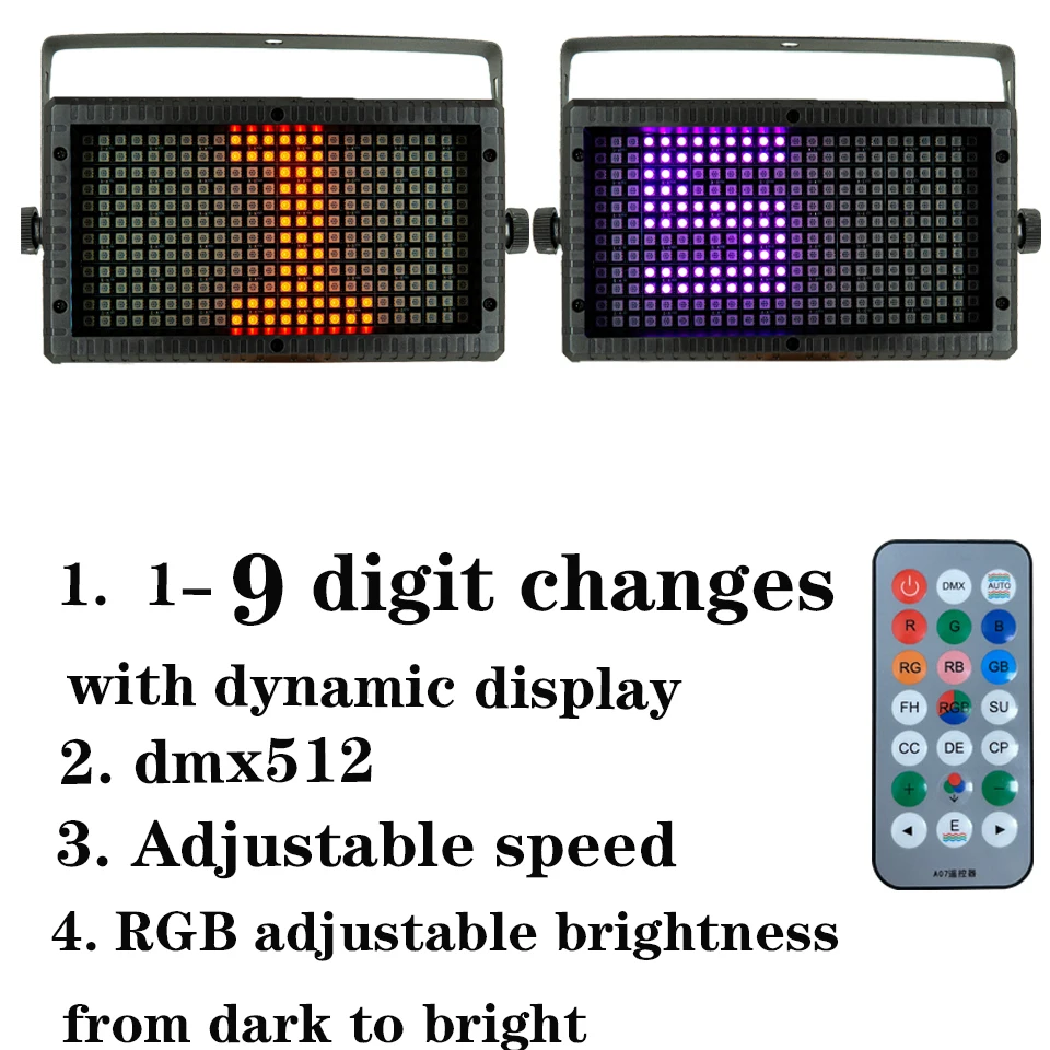 60W Mni 288LED 48 Partition Strobe RGB 3w1 DMX Super Bright Dj Wash Bar Super Bright Strobe Flash Light Stage Lighting Effects