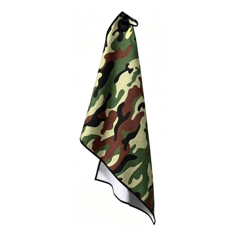 Rapid Drying Microfiber Golf Towel Designed Using Strong Magnets For Direct Club Cleaning