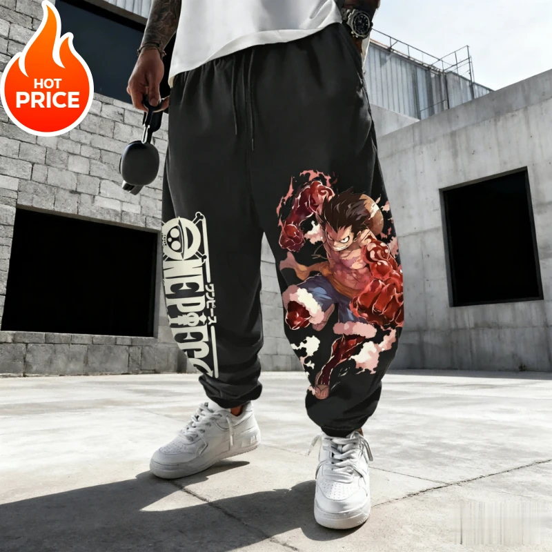 

Аниме 2026 One Piece Луффи Новые зимние спортивные брюки в стиле Харадзюку для мужчин, оверсайз, уличная одежда, женские повседневные леггинсы, спортивные штаны унисекс, бот