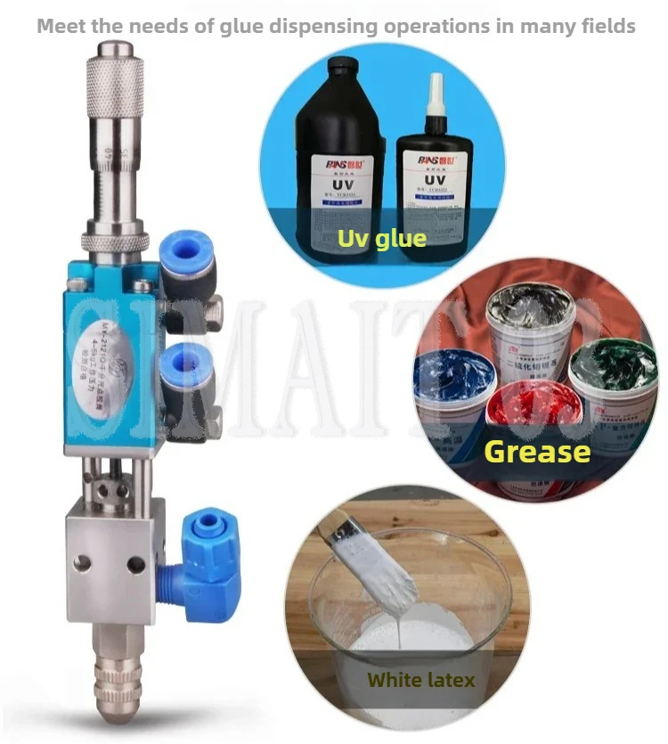 

MY2121 Thimble Type Dispensing Valve Precision Single Liquid Valve UV Glue Ink Alcohol Dispensing Valve Pneumatic Belt Micromete