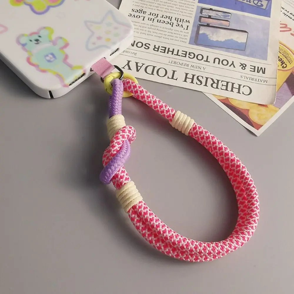 Simple Universal Braided Mobile Phone Lanyard Strap Hanging Chain Ring Cord Wrist Strap Cell Phone Detachable Rope Keychain