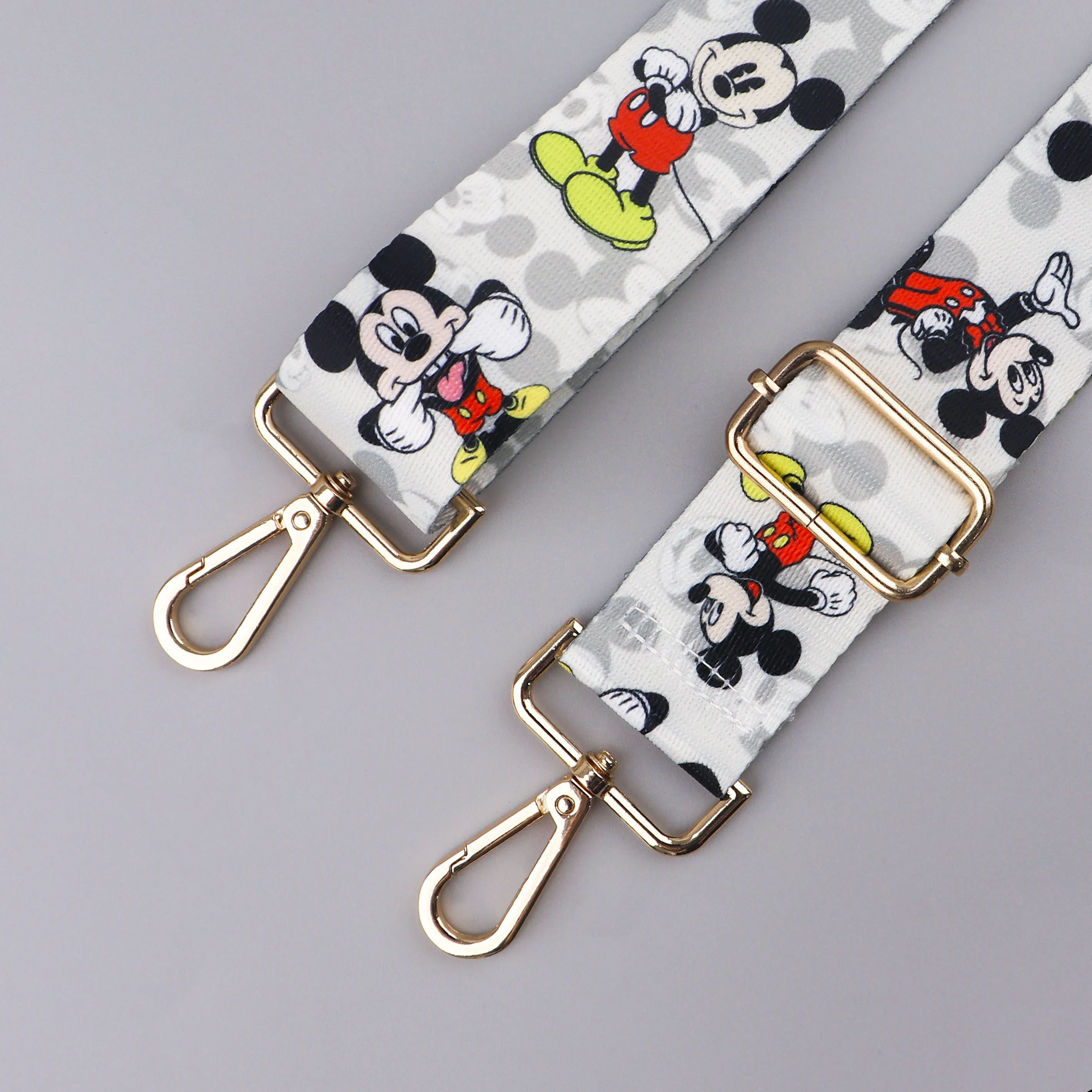 Cartoon Mouse Nylon Shoulder Bag Strap Adjustable Women Handbag Replacement Strap Metal Buckle Soft Strap Bag Accessories