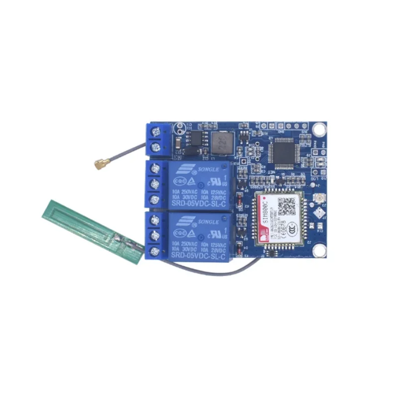 Relay Module 2 Channel SMS GSM Remote Control Switch SIM800C STM32F103C8T6 for Greenhouse Oxygen Pump