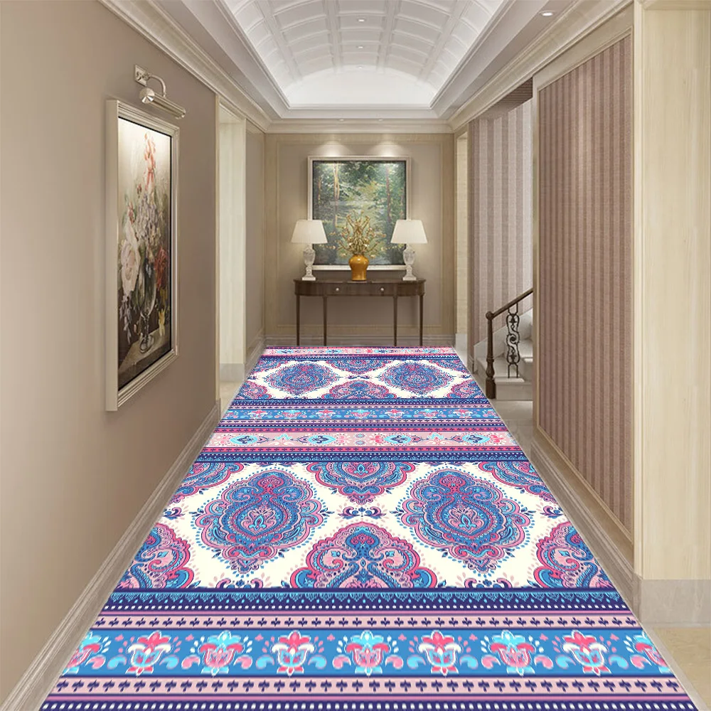 

Long Bohemia Hallway Corridor Rug Home Soft Carpets Carpet For Living Room Bedroom Decorative Anti-skid Kitchen Mat Persian Rug