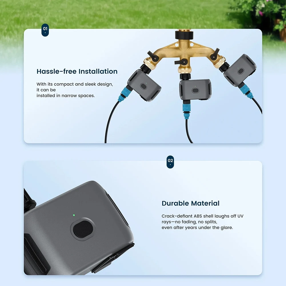 Controlador de aspersor de manguera con temporizador de agua inteligente FEDI-Wifi para sistema de riego por goteo de jardín No necesita concentrador