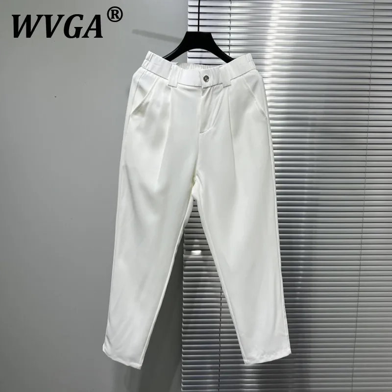 

WVGA Spring Summer New Men Original Design Dark Ins Chic Niche Chic Casual Draped Ankle-Lengh Suit Pants Safari Style Y2K W8089