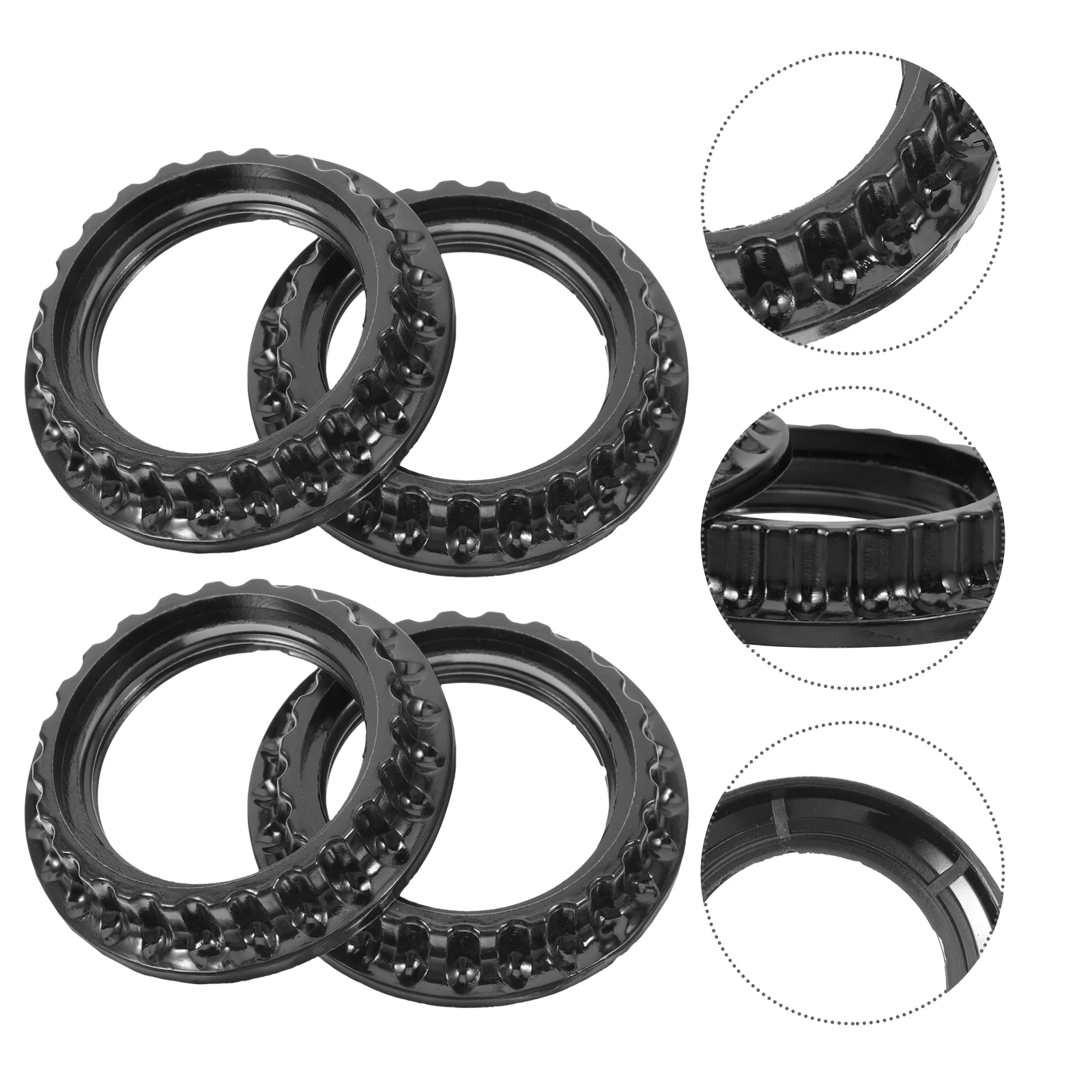 

10 Pcs Bakelite Outer Ring Lampshade Adapter Light Fixture Parts Plastic Replacement for Kit