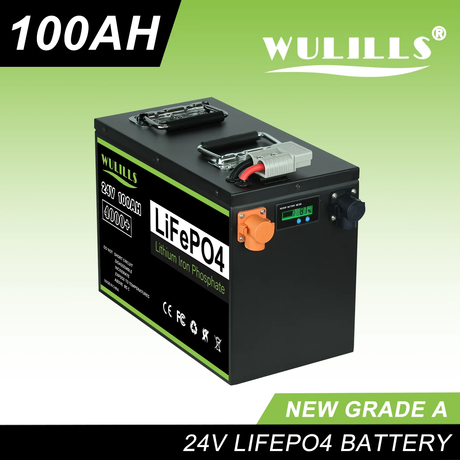 24V 100AH Lifepo4 Battery Pack Built-in BMS lithium ion Battery Pack 24V Rechargeable Batteries For Boat Motor EU US UK TAX FREE