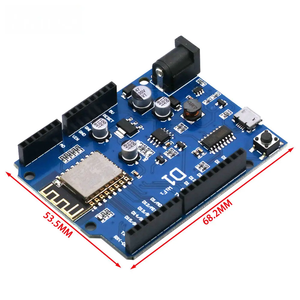 ESP-12 WeMos D1 UNO R3 CH340 CH340G WiFi Development Board Based ESP8266 Shield Smart Electronic PCB For Arduino Compatible IDE