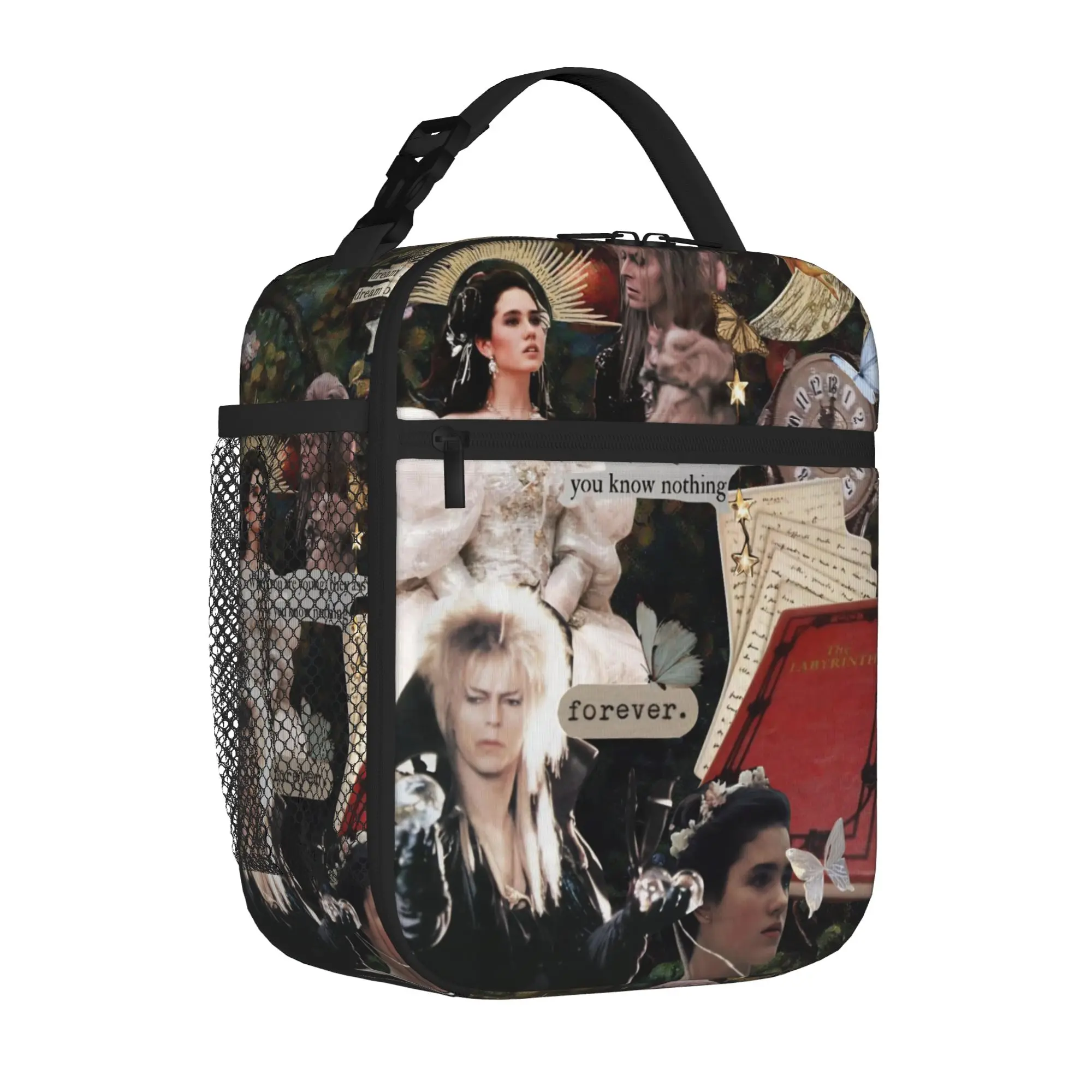 Labyrinthes Jareth the-Goblin-King Carry Thermal Cooler Bag Classic Movie Sustainable Insulated Lunch Bag New Storage Box School