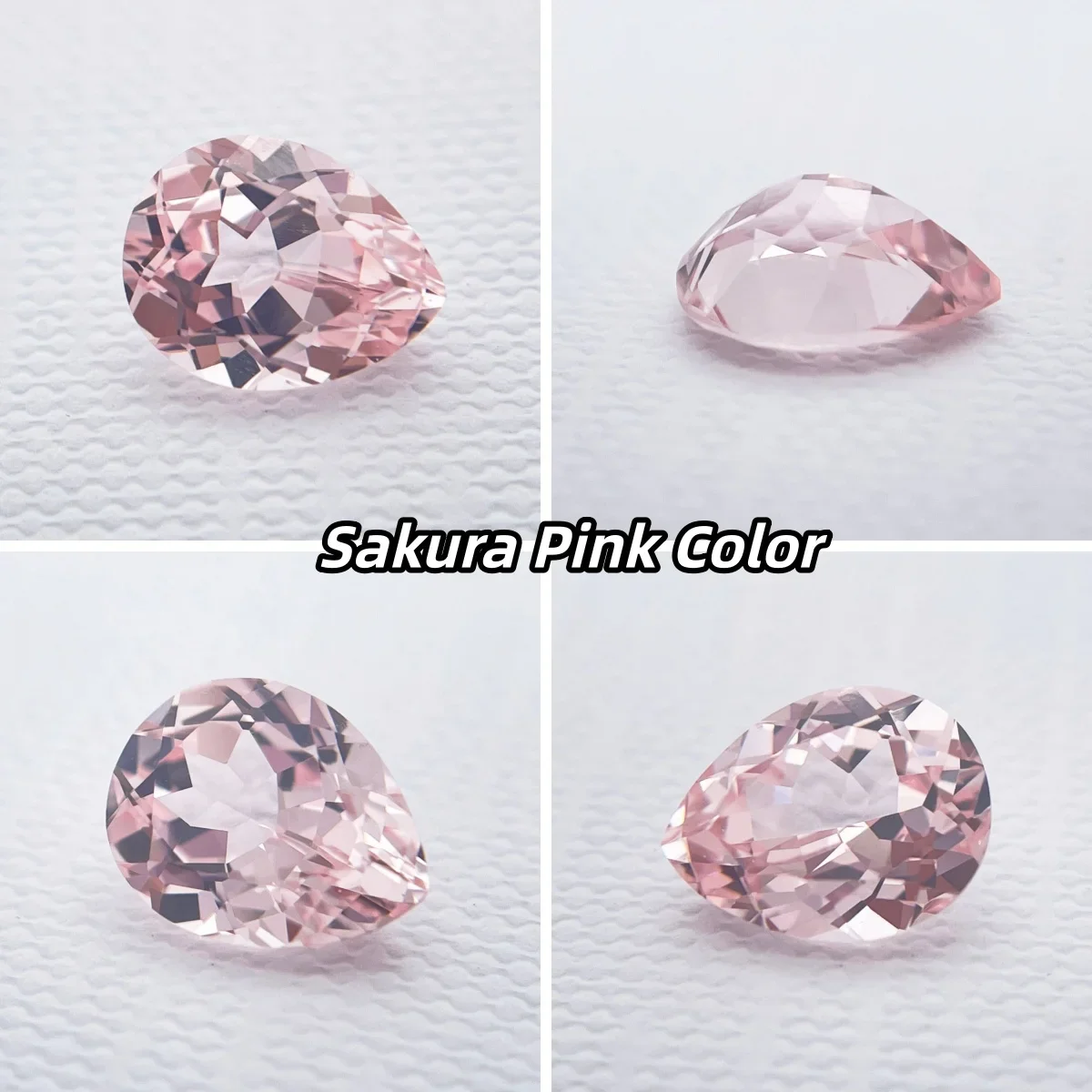 Laborgezüchteter Paraiba Edelstein in Birnenform mit Neonblauer Farbe für DIY-Ringe, Halsketten und Ohrringe, Wählbare Hauptmaterialien, Zertifikat – Detail 18