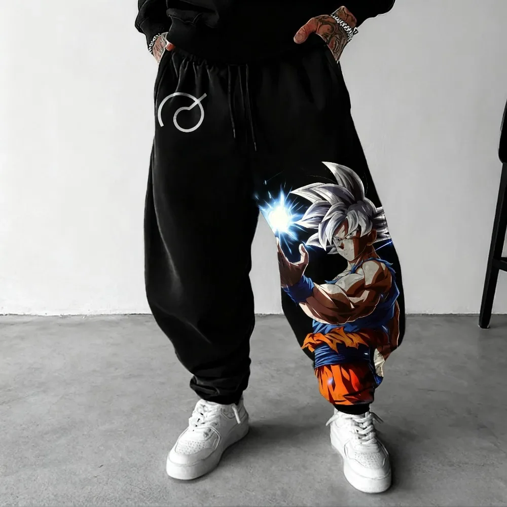 

Dragon Ball 2025 Summer/Autumn New Sweatpants Anime Goku Printed Men's Loose Casual Street Trend Hip Hop Plus Size Cotton Pants