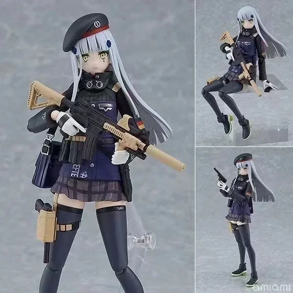 

Anime Girls Frontline figma 573 HK416 girl Articuated Figure Model Toys Christmas Gift 14cm