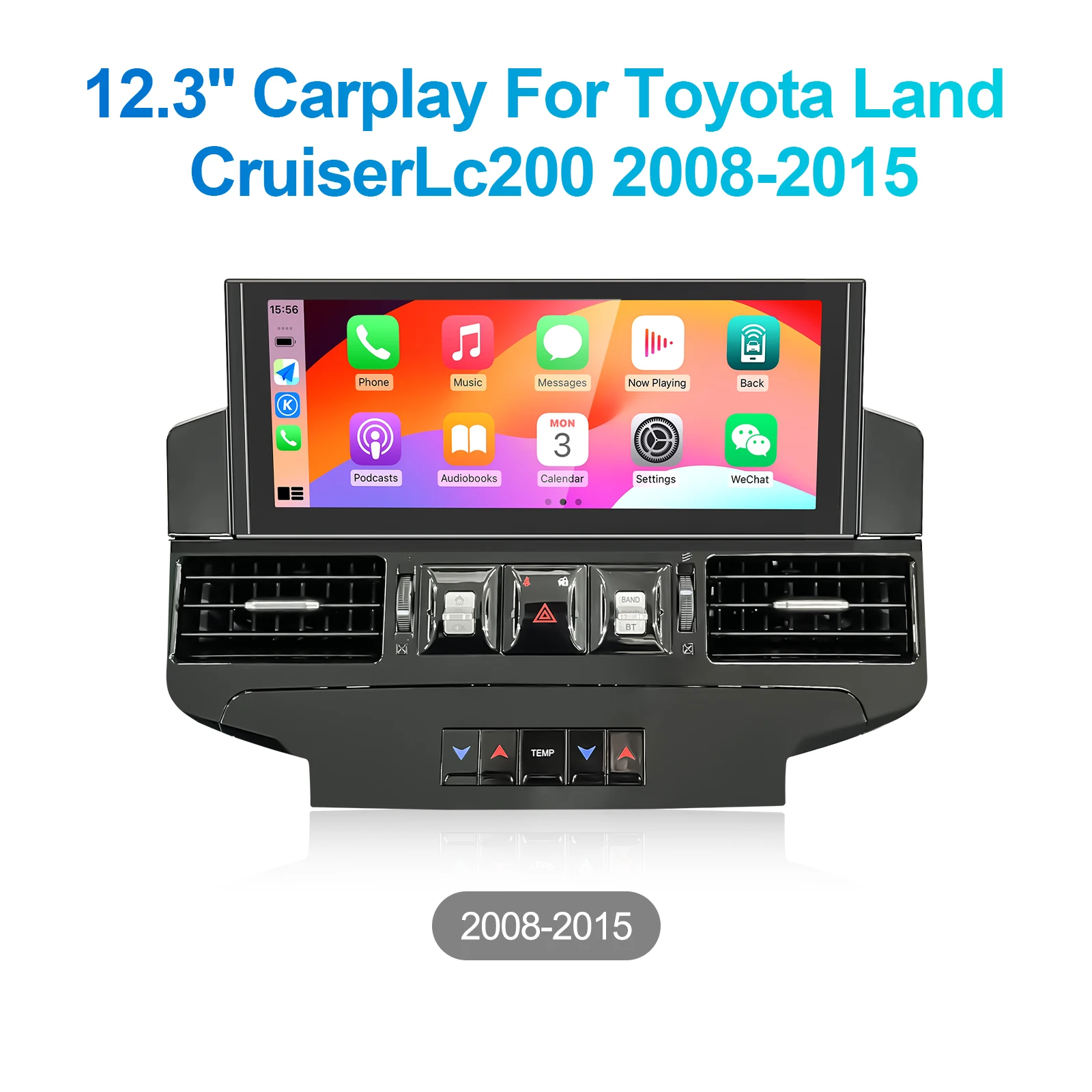 

12.3 inch Screen Car Radio for Toyota Land Cruiser LC200 2008 - 2015 Multimedia GPS Navigation CarPlay Player