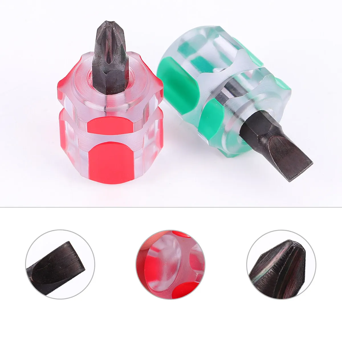 10Pcs Mini Screwdriver Set Transparent Handle Sewing Machine Repair Tools Slotted Portable Compact Hand Tool Steel Tips