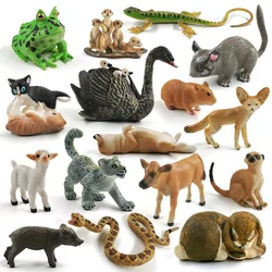 Black Swan Horse Sheep Fox Deer Meerkat Snake Frog Cat Figurine Home Decor Miniature Fairy Garden Decoration Accessories Modern