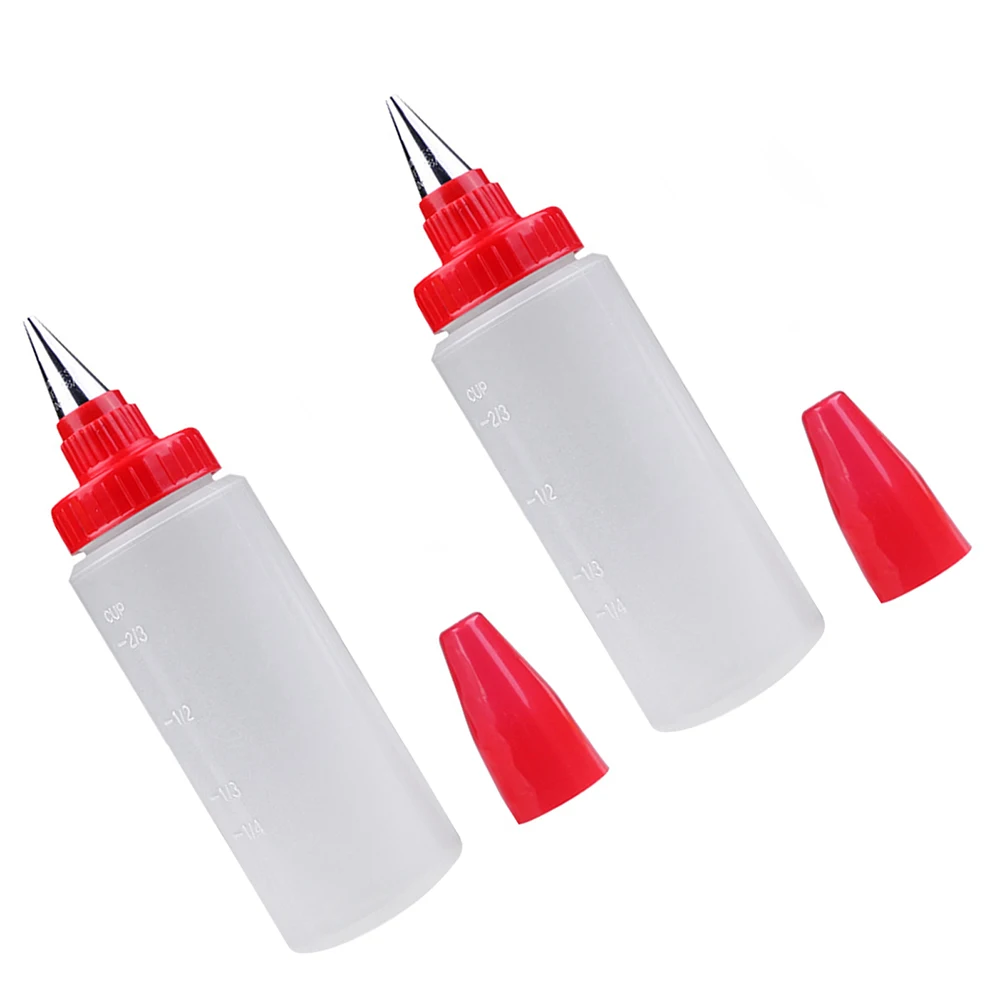 

2 Pcs Cake Piping Bottle Decorating Supply Baking Tool Straight Icing Piping Bottle Flower Patterns Cookie Cupcake Maker