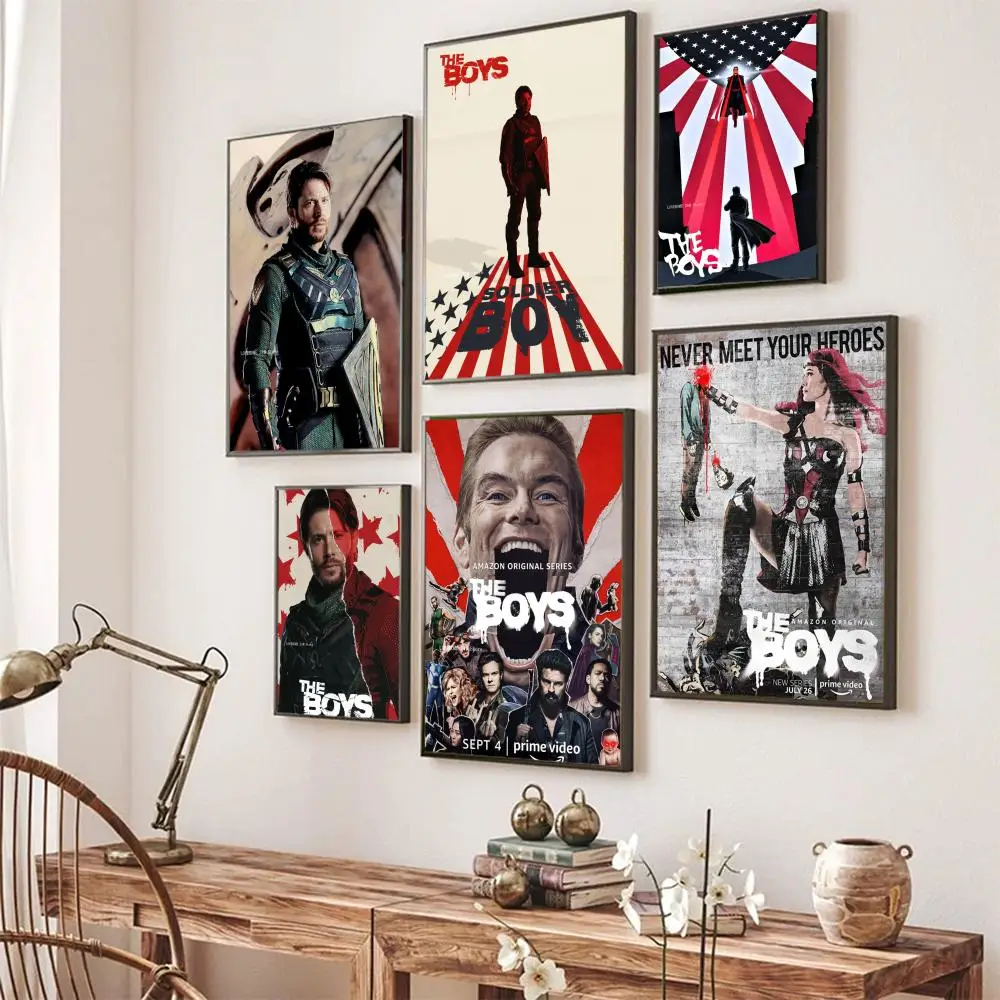 The Boys Anime Poster Self-adhesive Art Poster Whitepaper Prints Posters Artwork Aesthetic Art Wall Painting