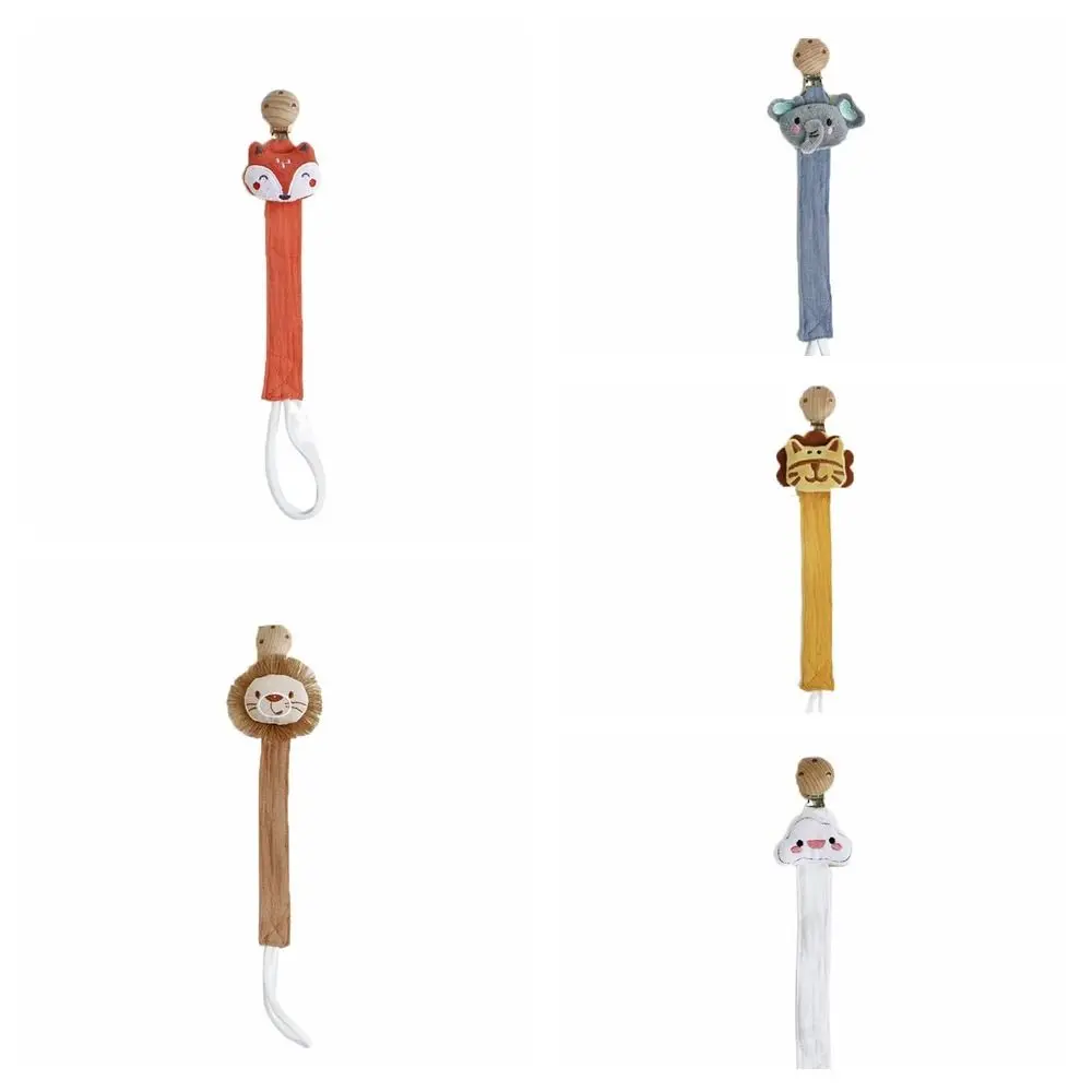 Chaîne de sucette en tissu pour bébé, dessin animé, poupée d'animaux, porte-sucette Anti-perte, anneau de dentition, jouets, sangles, corde suspendue pour poussette