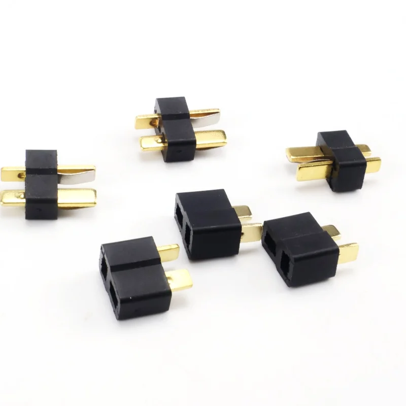 Connecteurs mâles et femelles noirs de type T, 10 /20 paires, pour batterie au lithium RC, véhicule aérien sans pilote, avion, voiture, bateau