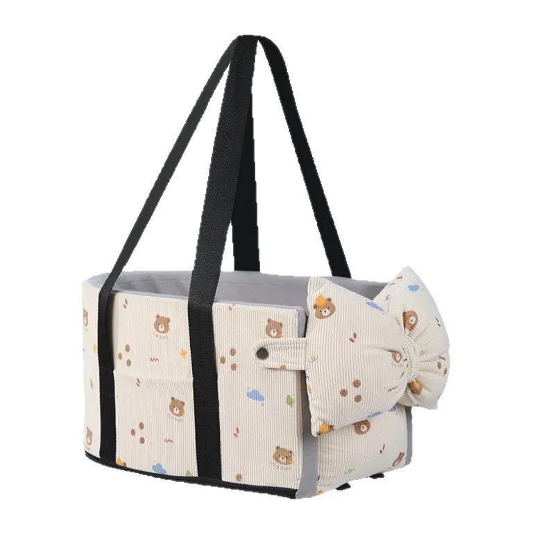 Transportín para coche asiento delantero perros pequeños y medianos gatos