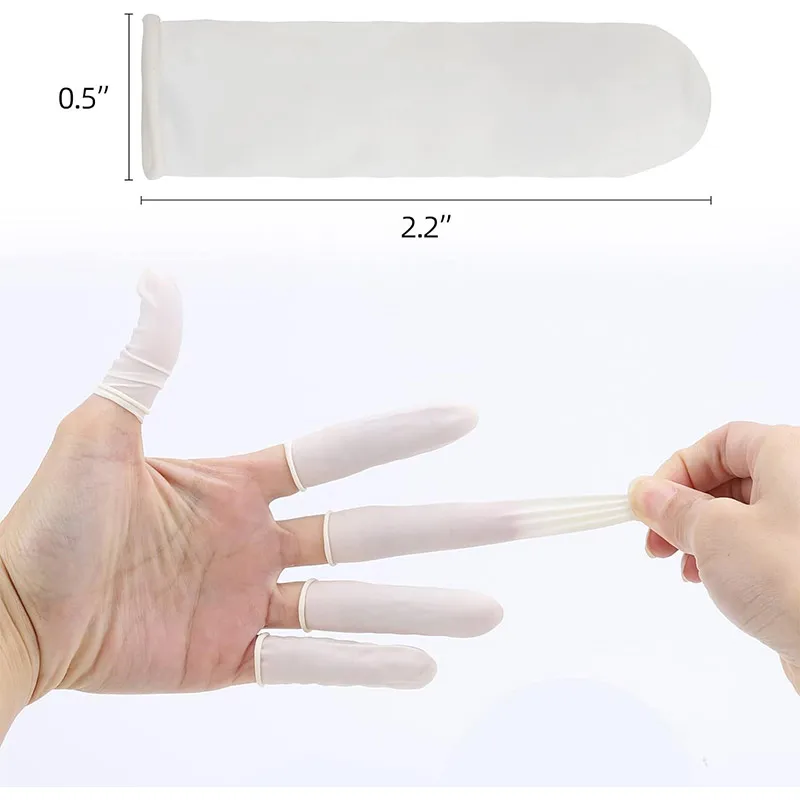 50/200pcs Disposable Finger Cots Finger Covers Protection Non-slip Anti-static For Beauty Cleaning Massage Electronic Repair