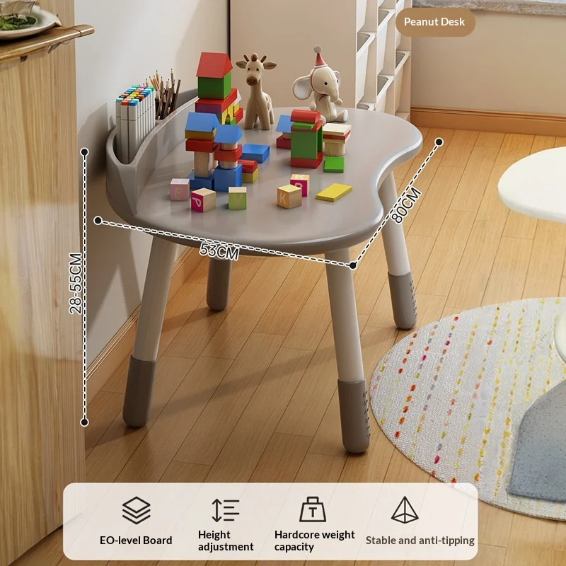 أطفال قابل للتعديل ارتفاع دراسة مكتب الطفل مونتيسوري الفول السوداني الجدول الواجبات المنزلية الكتابة القراءة طفل مرحلة ما قبل المدرسة طاولة الأطفال #6