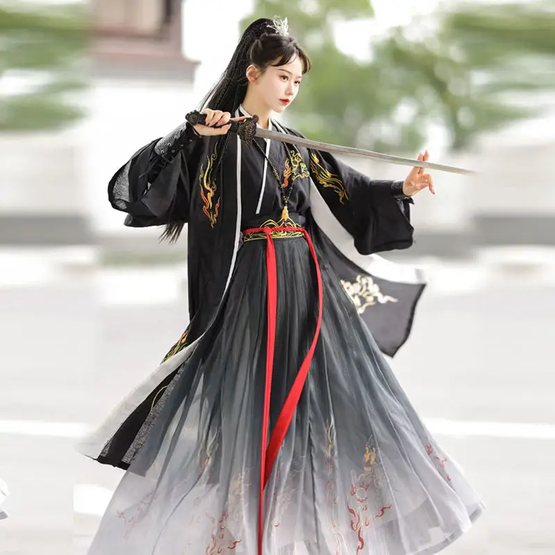 

Man Hanfu Chinese Style Spring Summer Man Fairy Ancient Cosplay Wear Oriental Style Embroidery China Traditional Clothing