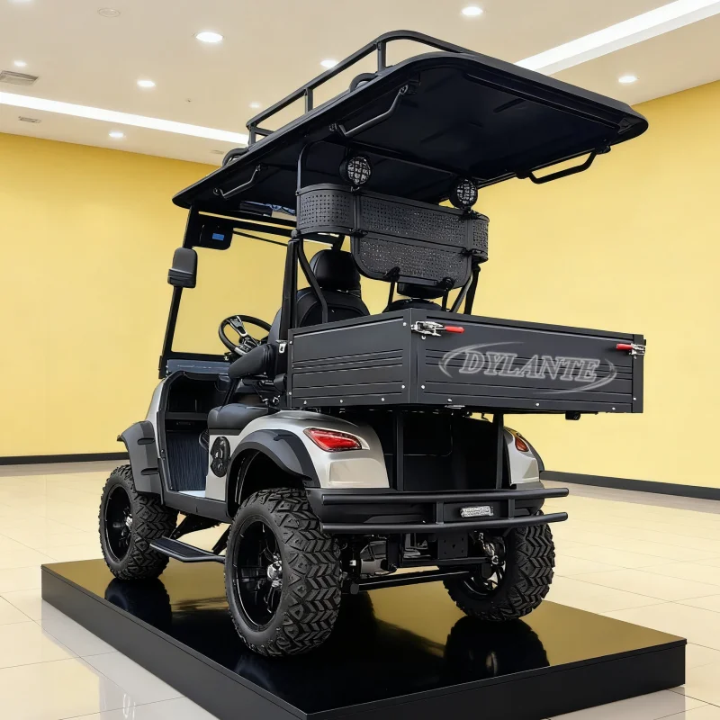 Special Offer 72V 5KW Lithium Battery 14-inch Aluminum Wheels New Appearance Off-Road Vehicle 4-Seater Solar Electric Golf Cart