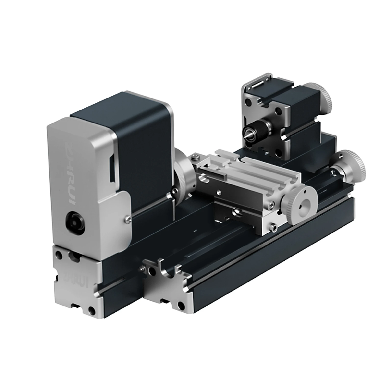 60W, 12000 rpm Mini DIY Metal Lathe Machine with Base for Wood, Soft Metals, Plexiglass, Plastic, etc