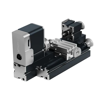 60W, 12000 rpm Mini DIY Metal Lathe Machine with Base for Wood, Soft Metals, Plexiglass,…