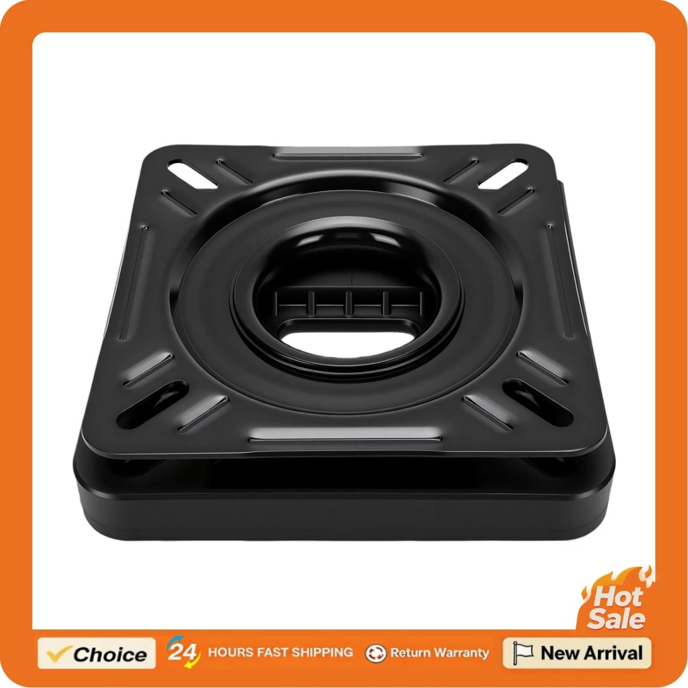 Boat Seat Swivel Base Mount for Canoe Pontoon Boat 360° Rotation Black Coating Heavy Duty Quick Disconnect Seat Bracket Mount