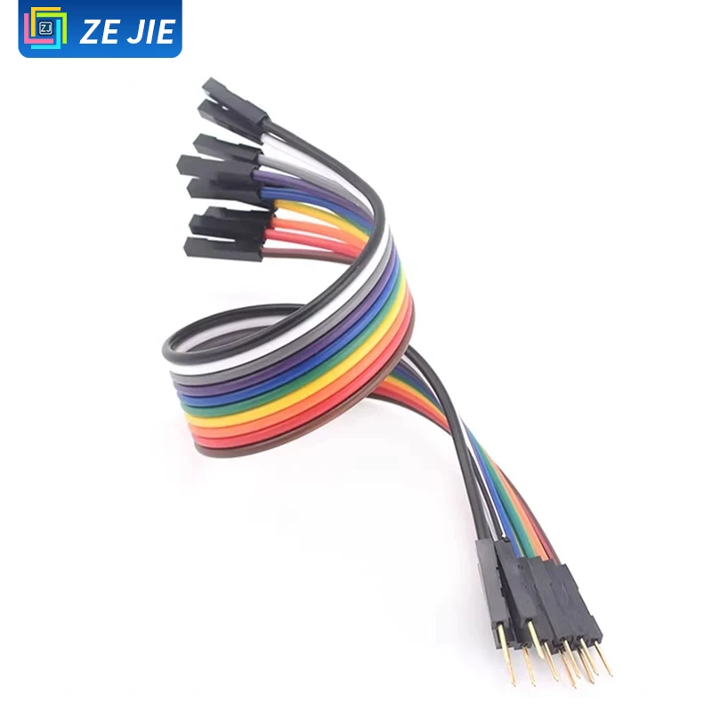 Pure Copper Thickened Dupont Jumper Wire, 28‑Core, Female‑Female / Male‑Female, 2.54mm Terminal Color Ribbon Electronic Wire, Hi