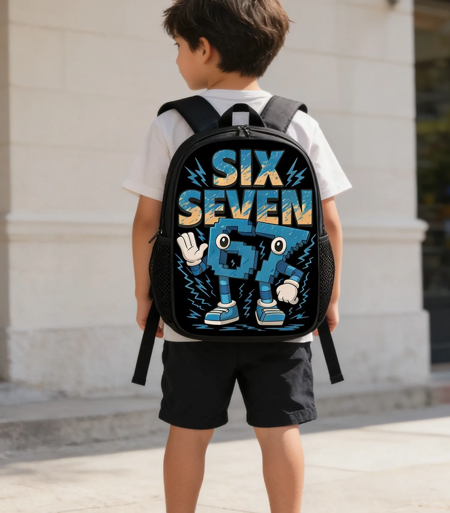 67 Six Seven Mochilas escolares divertidas de dibujos animados, mochila ligera para niños y niñas, mochila ortopédica para niños, Mochila escolar para niños pequeños