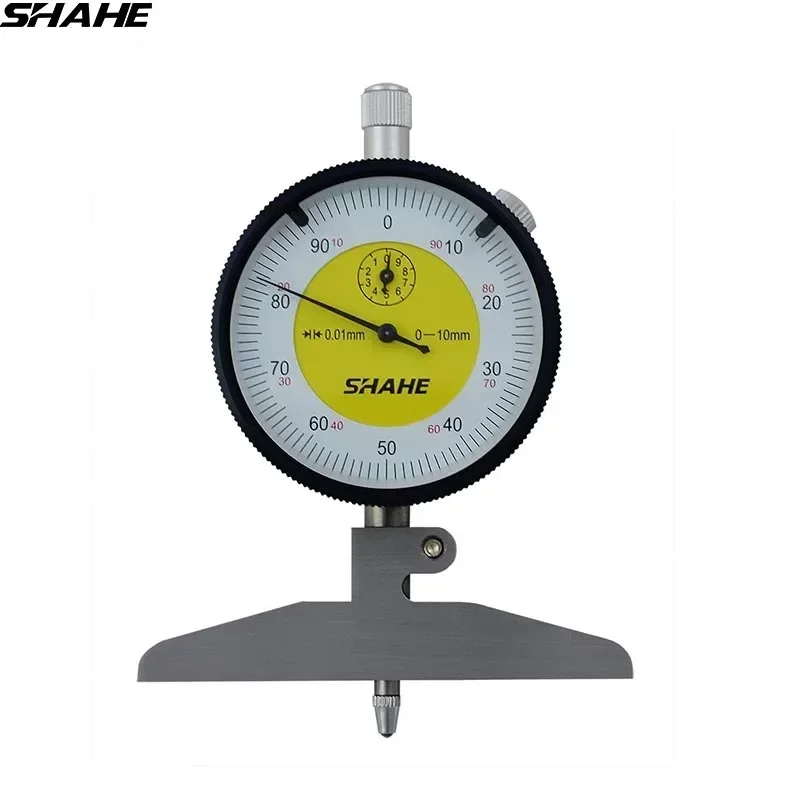 0-100 mm Dial Depth Gage With Harden Alloy Measuring Head Dial Gauges Depth Indicator Measuring Instrument