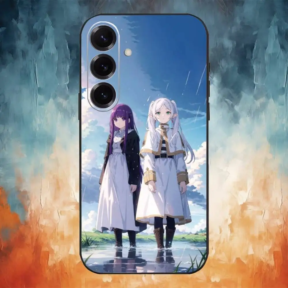 Custodia per telefono S-Sousou No F-Frieren per Samsung Galaxy A73, A72, A71, A70, A53, A52, A51, altre cover nera morbida