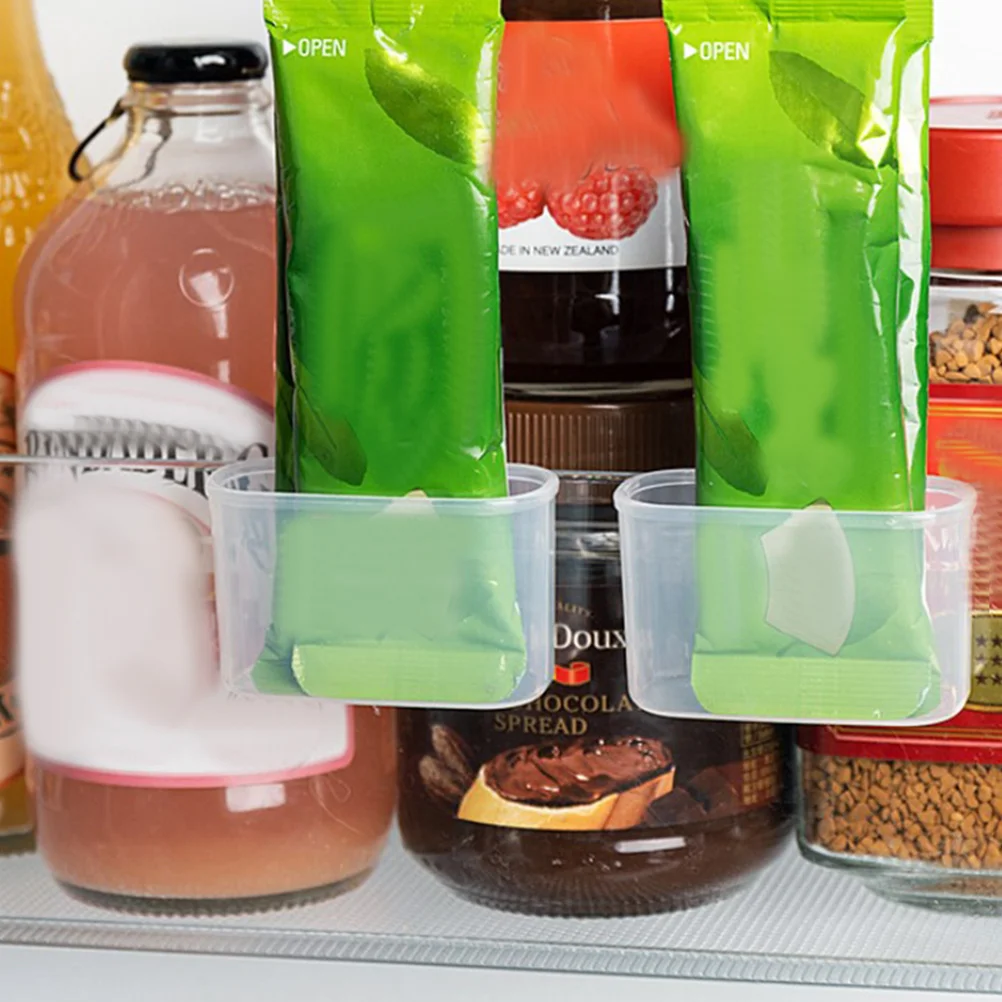 

4pcs Mini Fridge Organizer Sturdy Pp Material Refrigerator Side Door Holder For Seasoning Bag Storage Fridge Accessories