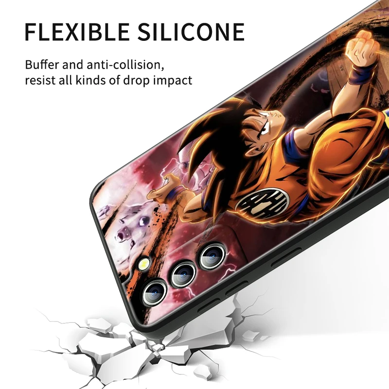 Funda de teléfono negra de arte japonés d-dragon Ball Z para Samsung Galaxy S24, S23, S22, S21, S20 FE, S10, S10E Plus, Ultra Pro Lite, 5G