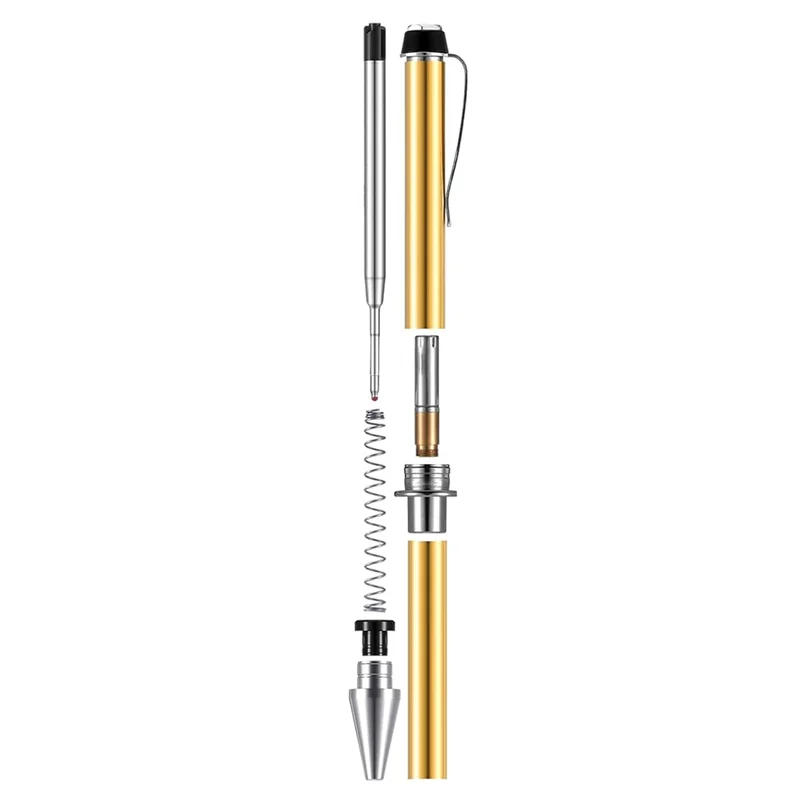 

AB66-6 Pieces Wood Turning Pen Set With Refills Rotating Pen Kit For Wood Turning Bulk Lathe Turning Supplies For Pen Making