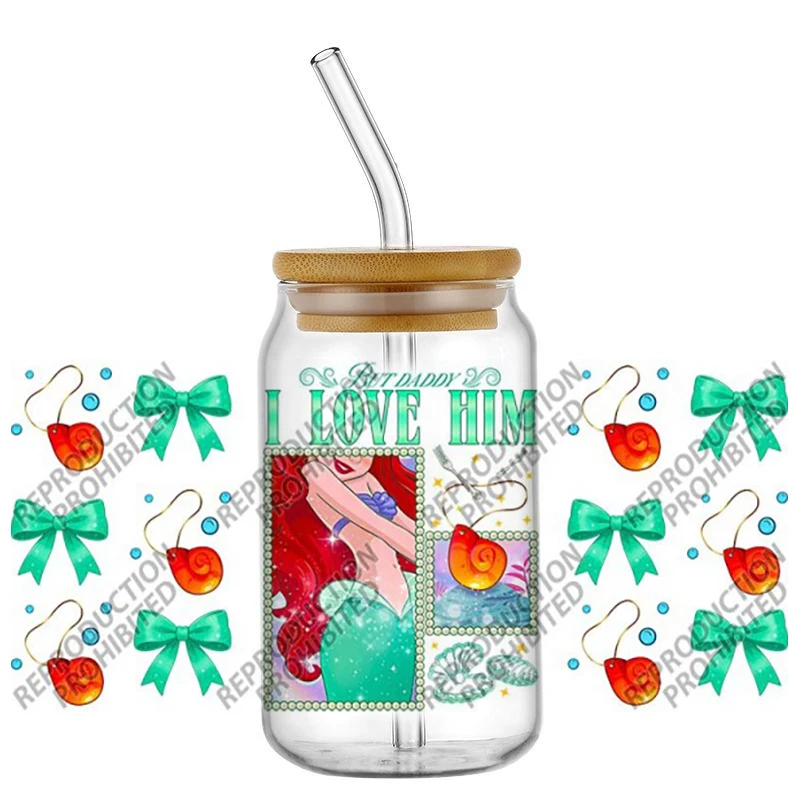 Mixed Cartoon Princess Waterproof Vinyl Decals Stickers for Laptop Water Bottle Tumblers Transfer Sticker DIY 16oz Cup Decor view 3