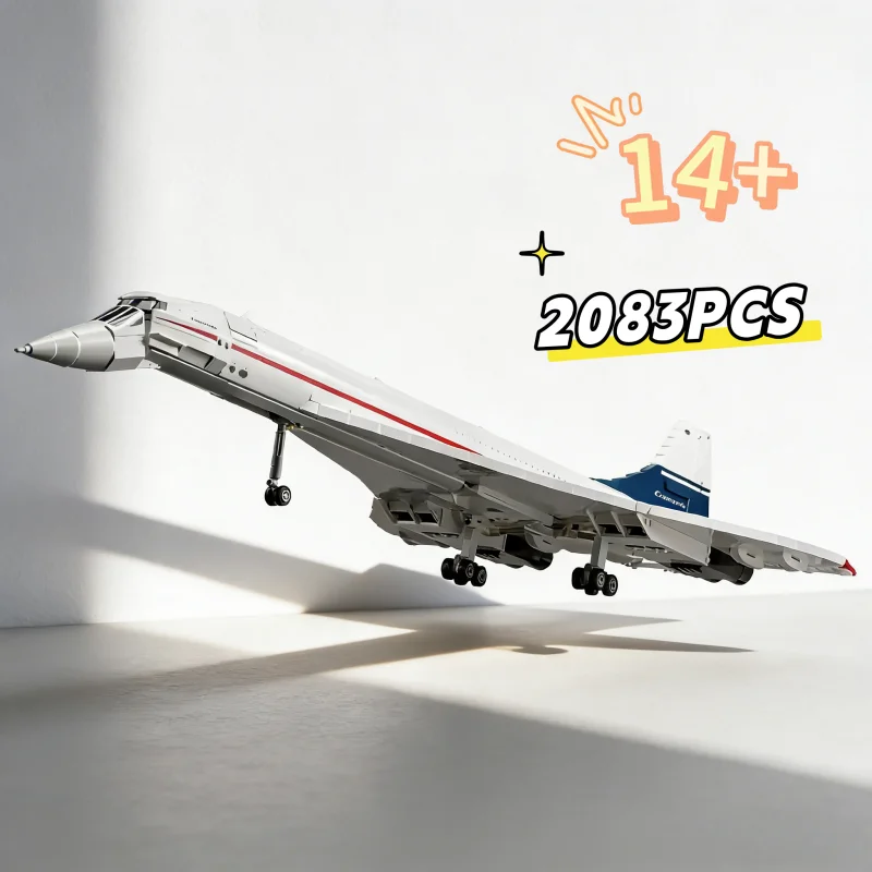 

2083PCS NEW Famous Supersonic Concorde Airbus Commercial Airliner 10318 Assembly Bricks Model Set Birthday Party Gifts for Kids