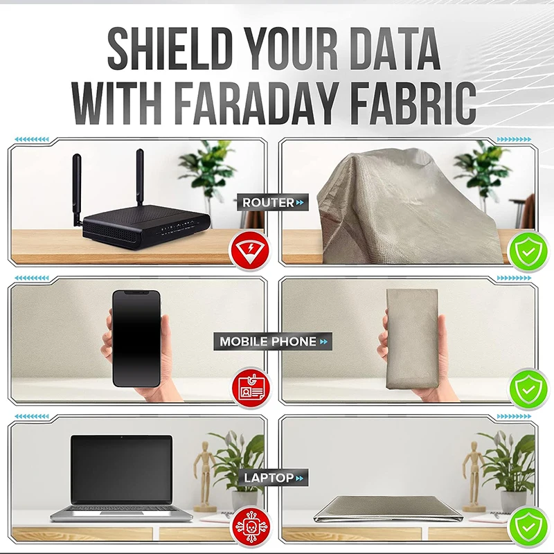 New RFID Shielding Faraday Fabric 4G 5G WIFI EMF EMI High Frequency Electromagnetic Shielding Cloth DIY Wireless Shield Fabric