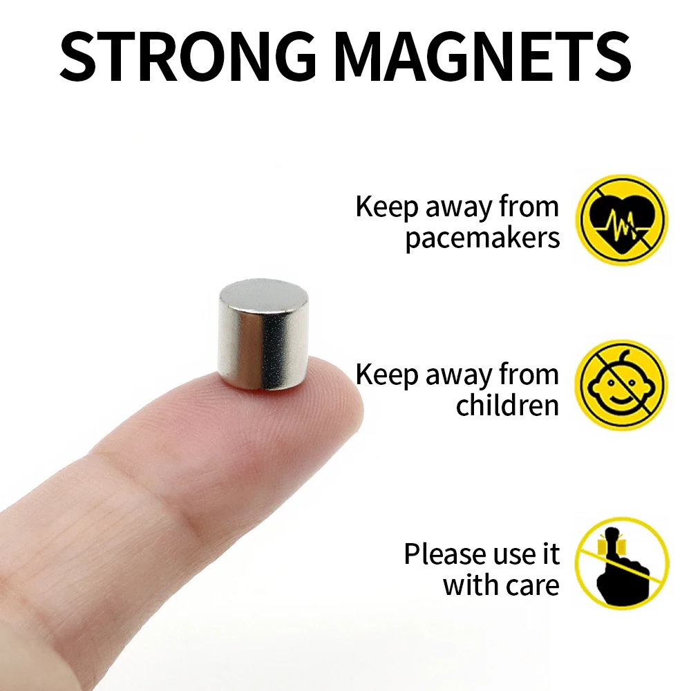 8x8mm Round Super Strong Neodymium Magnet N35 Powerful Magnetic NdfeB Permanent Refrigerator Magnet imanes DIY