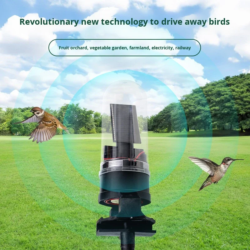 

Light-sensitive Sound Solid Plastic Eco-friendly Bird Repellent Suitable for All Weather Conditions with Solar Charging