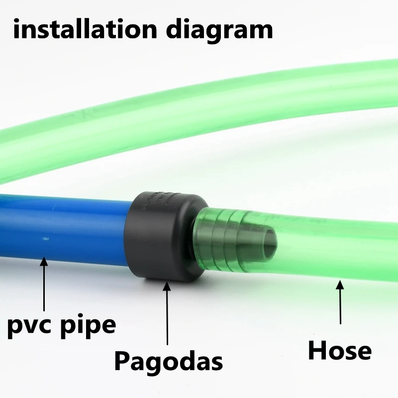 2PCS Thickening UPVC Pagoda Socket Connector Fish Tank Garden Irrigation Hose Pagoda Aquarium Accessories