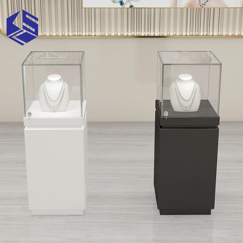 カスタムガラス製ジュエリーショーケースディスプレイキャビネット、ショッピングモール用