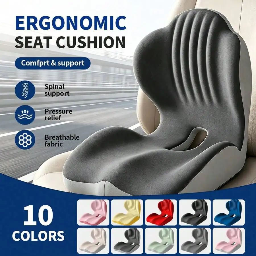 Ergonomic Seat Cushion, Office Lumbar Support Cushion, Posture Correction For Prolonged Sitting, Lumbar Support, Student Office