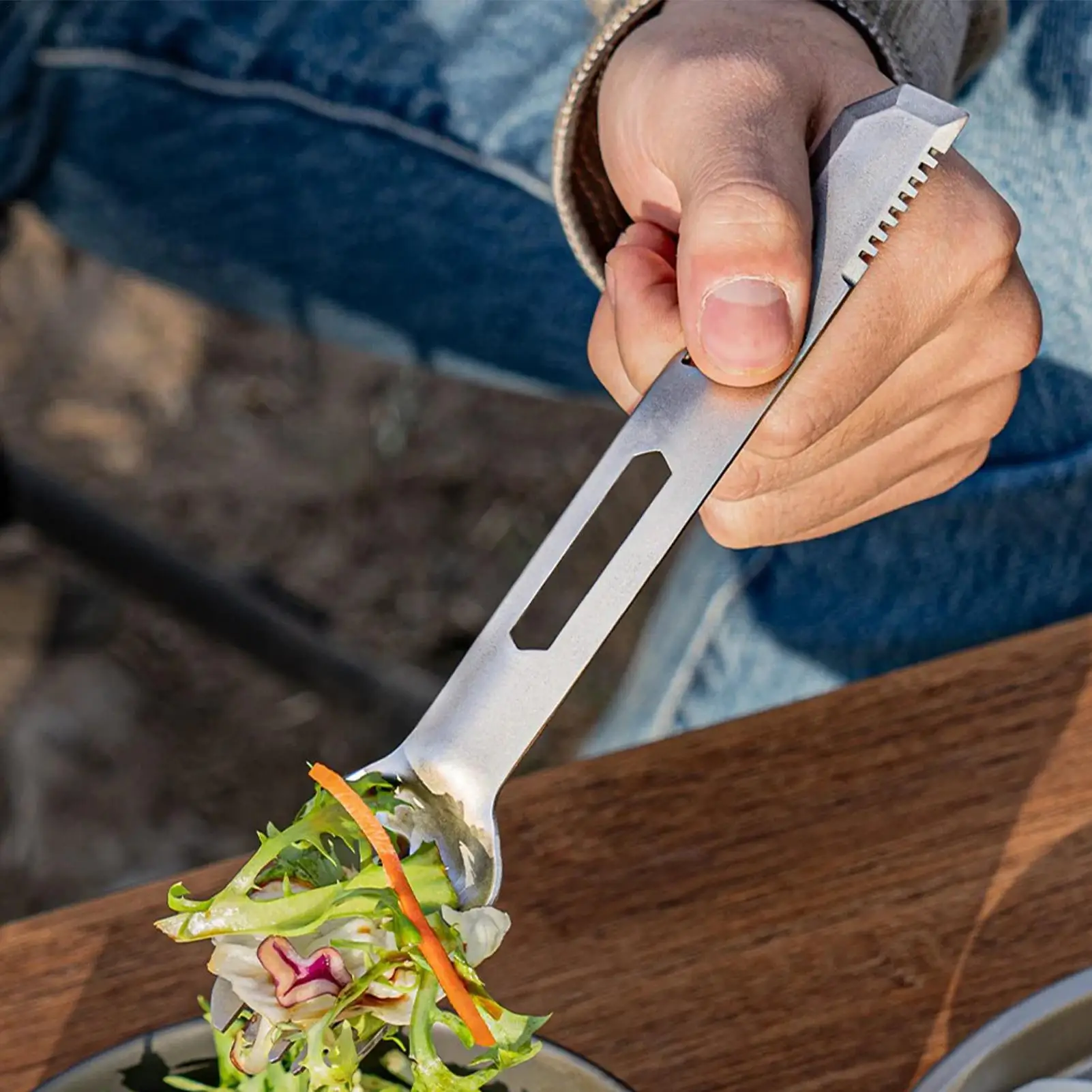 10 in 1 Multifunctional Camping Fork,Stainless Steel Spork,Practical Utensils For Outdoor Travel Backpacking And Kitchen Use