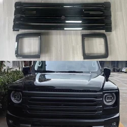 Car Front Bumper ABS Grille Fit for Haval H9 2024 Modified Car Headlight Protection Cover Car Exterior Accessories