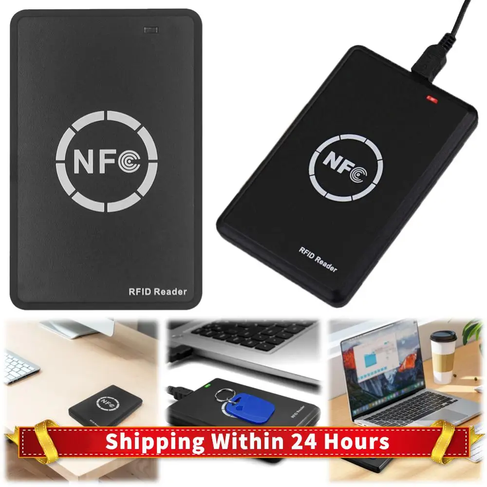 RFID Reader Writer 13.56MHz Encrypted Card Decoder Smart Access Control Card Copier 13.56MHz/125KHz/250KHz NFC Tag Replicator